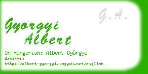 gyorgyi albert business card